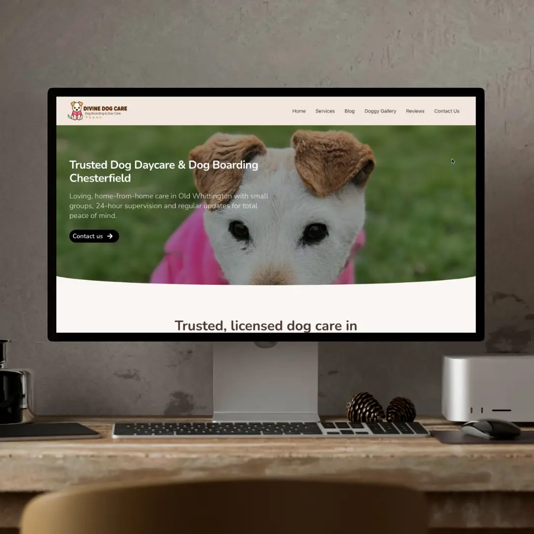 A friendly, mobile-responsive site for professional dog walking and pet care. Designed to build instant trust with pet owners through clear pricing and soft, modern aesthetics.