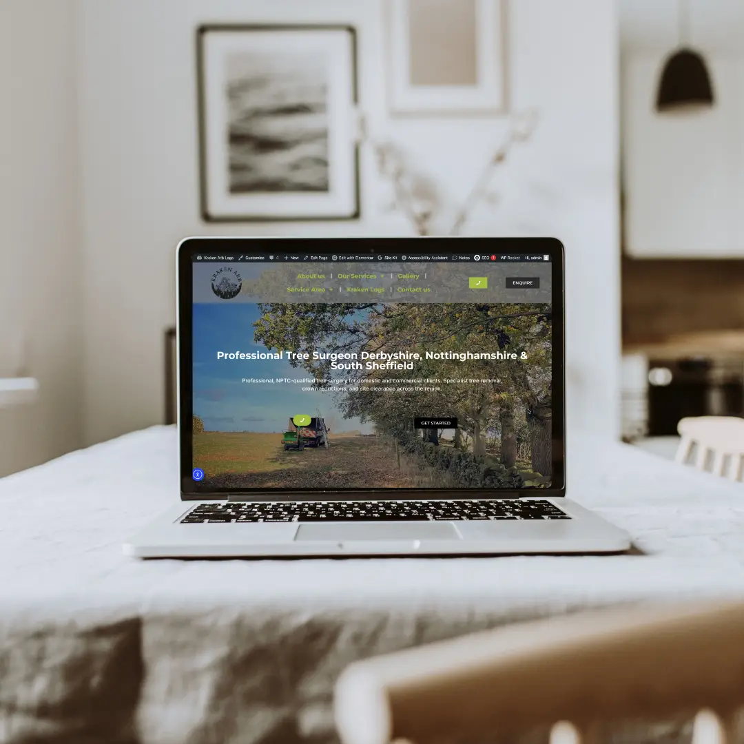 A heavy-duty, SEO-optimized website for a premier Derbyshire tree surgeon. Focused on high-impact visuals, clear service areas, and an easy-to-use quote system.